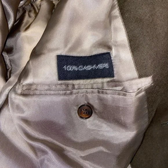 Vintage Bill Blass For Marshal Fields 100% Cashmere Mens Brown Blazer 42 Short - Picture 6 of 8